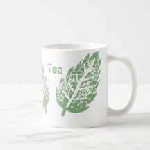 Taza verde del personalizable de la hoja