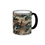 Taza verde del vidrio de Camo del invierno