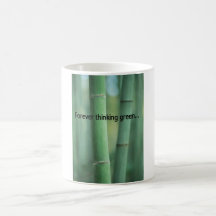 Taza verde para siempre de pensamiento