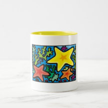 Tazas abstractas de las estrellas de mar