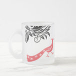 Tazas de café de cristal del pavo real