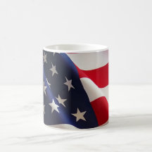 Tazas de café de la bandera americana