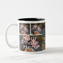 Tazas de café del collage de la foto