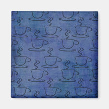 Tazas de café del dril de algodón - regalos del am imán para frigorífico