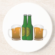 Tazas de cerveza posavasos diseño