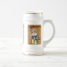 Tazas de la etiqueta del licor del vintage de Chan