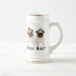 Tazas del barro amasado del rey y de la reina