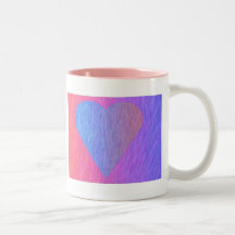Tazas del corazón del bosquejo del lápiz