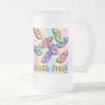 Tazas personalizadas de la playa con flips-flopes