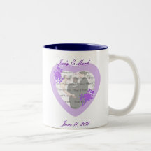 Tazas púrpuras del personalizado de la flor