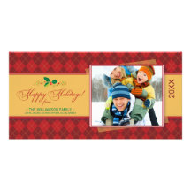 {TBA} Invierno Argyle buenas fiestas Photocard (ro Tarjetas Fotográficas