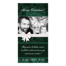 {TBA} tarjeta de Navidad floral de la FOTO del arc Tarjetas Fotográficas