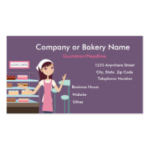{TBA} Tarjeta de visita de la panadería/de la tien