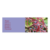 TBA WINNER! Fall - Herbst (Blue Fruit) Visitenkartenvorlagen