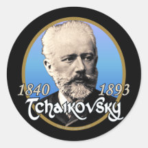 Tchaikovsky Pegatina Redonda