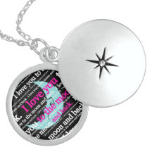 Te amo a la luna y a los regalos traseros joyeria