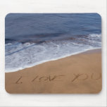 Te amo… amor de la playa tapete de raton