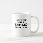 TE AMO COMO UNA TORTA DE LOS AMORES DEL NIÑO DEL F TAZAS DE CAFÉ