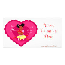 ¡Te amo con todo mi corazón! Tarjetas Fotográficas Personalizadas