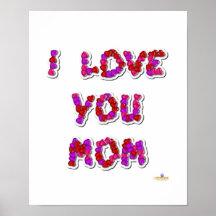 Te amo corazones del caramelo de la mamá impresiones