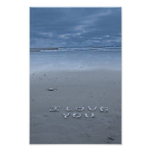 Te amo en la playa fotografia