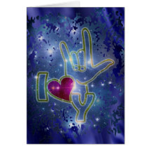 TE AMO/lenguaje de signos Felicitación