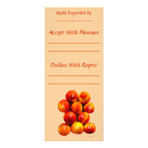 Te amo melocotones invitacion personalizada
