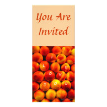 Te amo melocotones invitaciones personales 