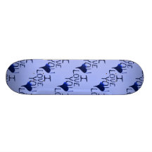 Te amo modelo dibujado mano linda del azul del cor tablas de skate
