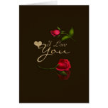 Te amo tarjeta de felicitación elegante y simple
