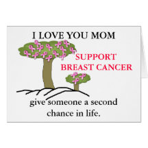 TE AMO tarjeta del cáncer de pecho de la MAMÁ