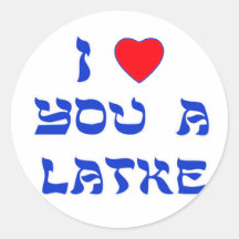 Te amo un Latke Etiqueta