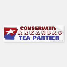 Té conservador Partier de Arkansas Etiqueta De Parachoque