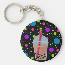 Té de la burbuja - fondo de la burbuja llavero personalizado