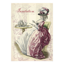 Té de tarde, en la marfil, invitacion personal 