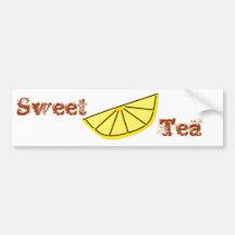 Té dulce etiqueta de parachoque