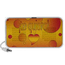 ¡¡Te Quiero! La bandera de España colorea arte pop iPod Altavoz