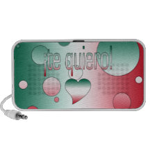 ¡¡Te Quiero! La bandera de México colorea arte pop iPod Altavoces
