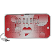 ¡¡Te Quiero! La bandera de Perú colorea arte pop iPhone Altavoces