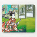 Té verde Mousepad del geisha Tapetes De Ratón