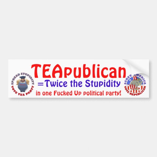 TEApublican Etiqueta De Parachoque