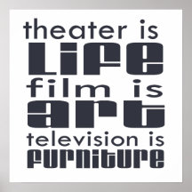 Teatro contra la película contra la TV Impresiones