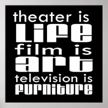 Teatro contra la película contra la TV Posters