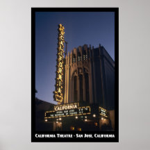 Teatro de California, poster de San Jose 11x17