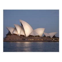 Teatro de la ópera de Sydney en la oscuridad Tarjeta Postal