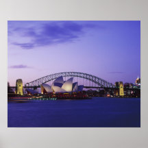 Teatro de la ópera y puerto, nuevo sur 2 de Sydney Poster