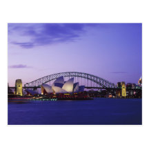 Teatro de la ópera y puerto, nuevo sur 2 de Sydney Tarjetas Postales