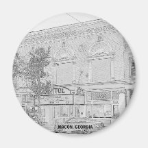 TEATRO DEL CAPITOLIO - MACON, GEORGIA IMÁN PARA FRIGORÍFICO