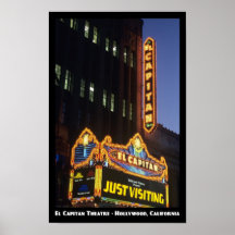 Teatro del EL Capitan, poster de Hollywood 11x17