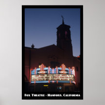 Teatro del Fox, poster de Hanford 11x17